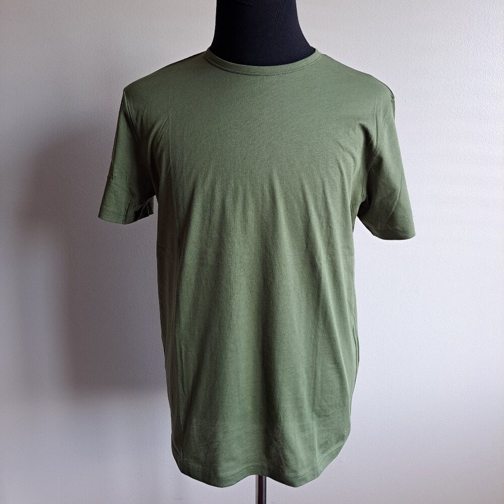 NEW Stenstroms Green Crew Neck 100% Cotton Men's T-shirt Size L